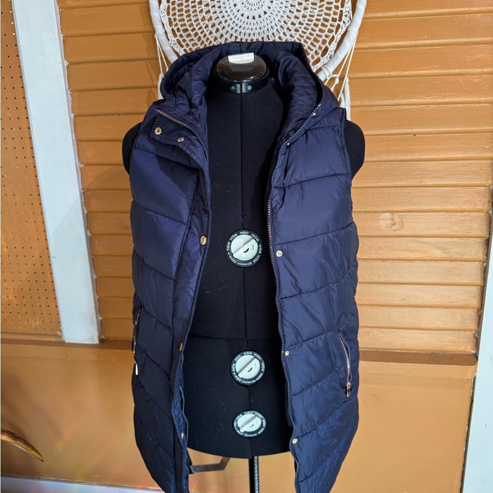 Ci Sono Dark Blue Puff Vest